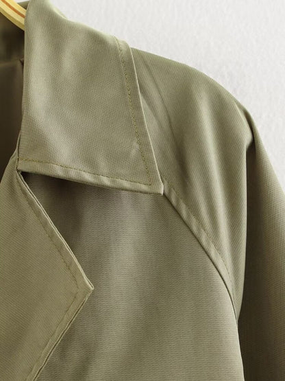 Collared Double Breasted Casual Jacket