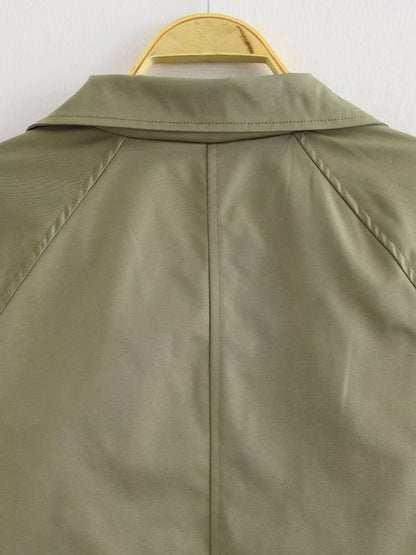 Collared Double Breasted Casual Jacket