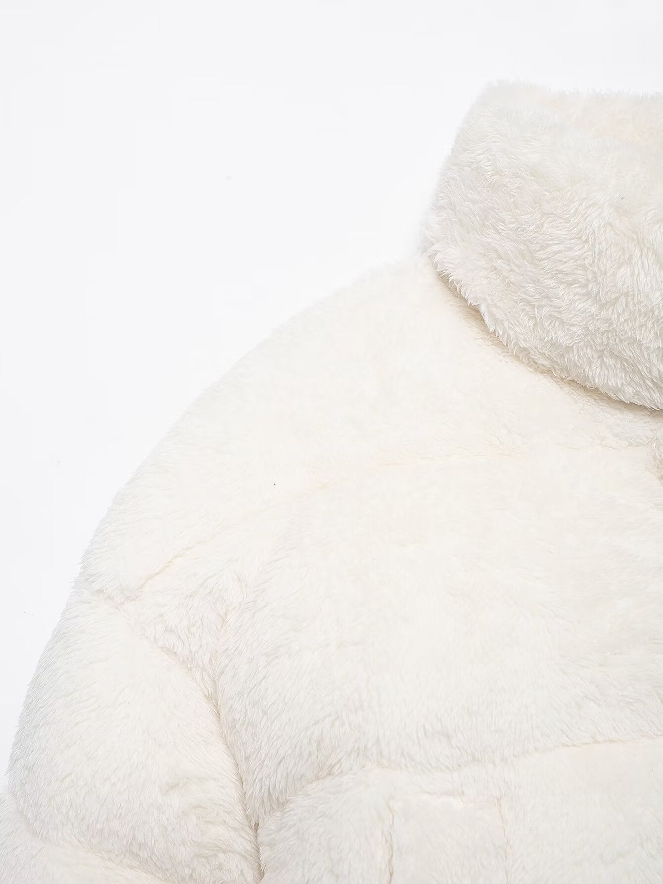 Stand-Collar Long-Sleeve Zipped Padded Jacket