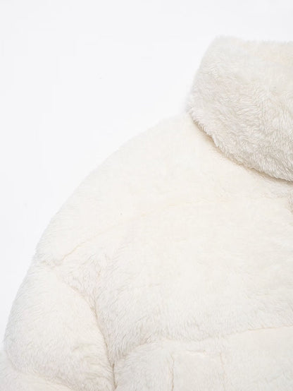 Stand-Collar Long-Sleeve Zipped Padded Jacket