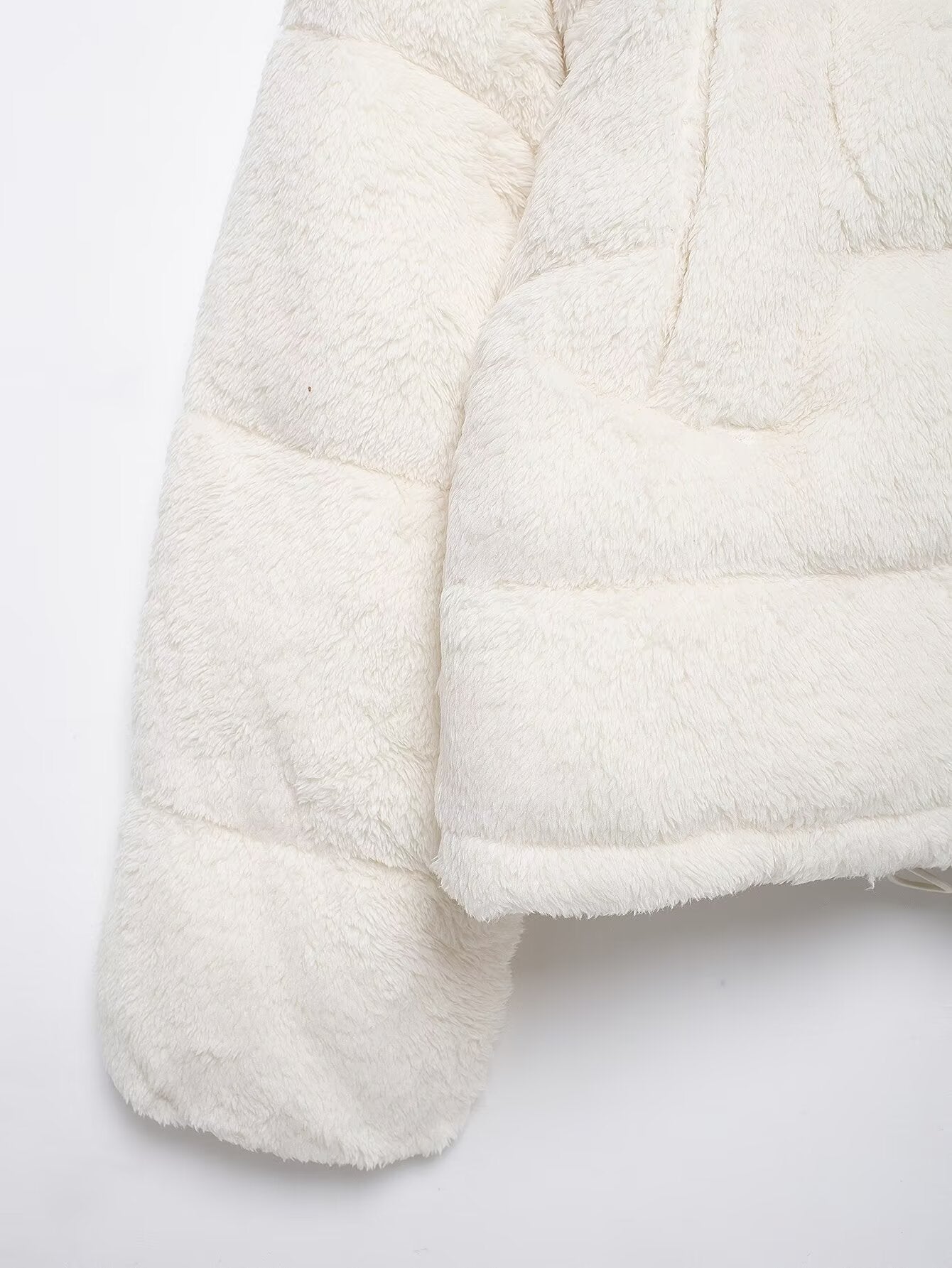 Stand-Collar Long-Sleeve Zipped Padded Jacket