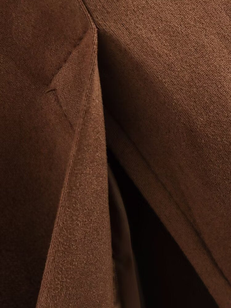 Double Button Long Trench Coat Jacket