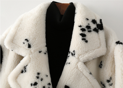 Wool Faux Fur Loose Trench Coat