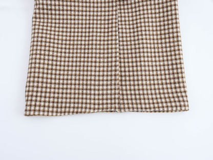 Plaid Long Overcoat Outerwear