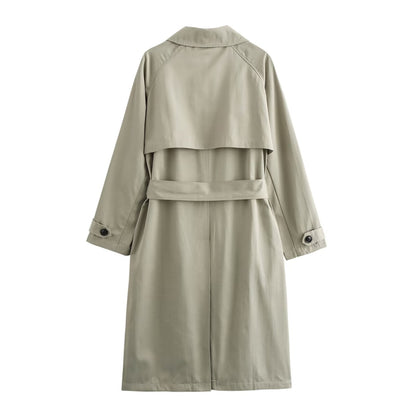 Mid Length Waistband Trench Coat