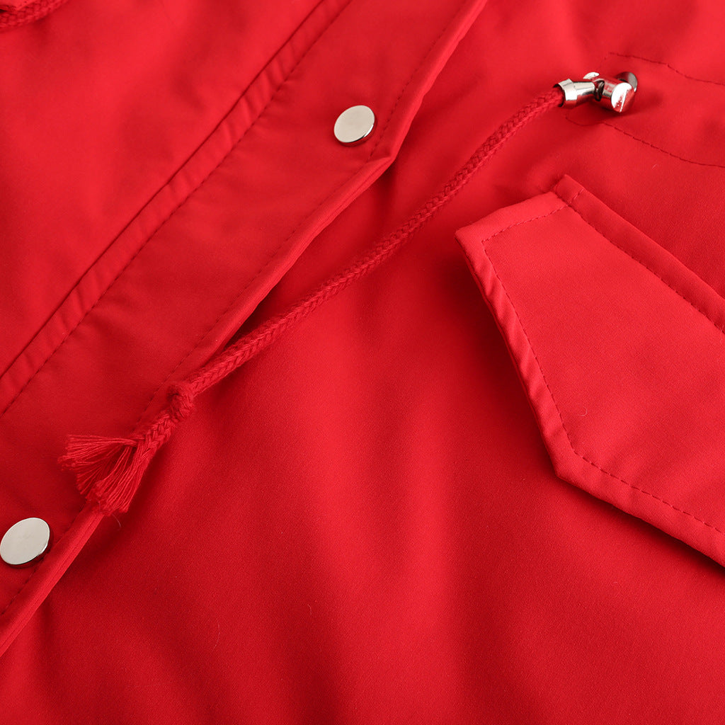 Fur Collar Fleece Cotton-Padded Parkas