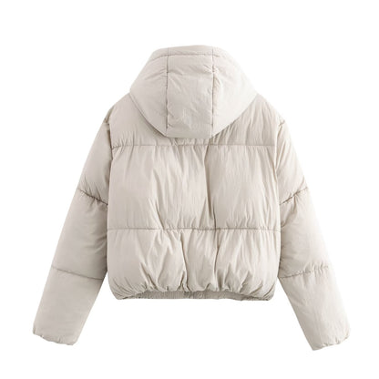 Hooded Long-Sleeve Cotton Jacket