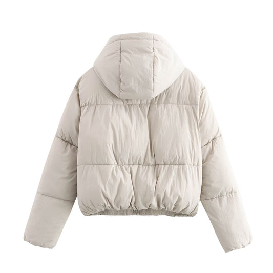 Hooded Long-Sleeve Cotton Jacket