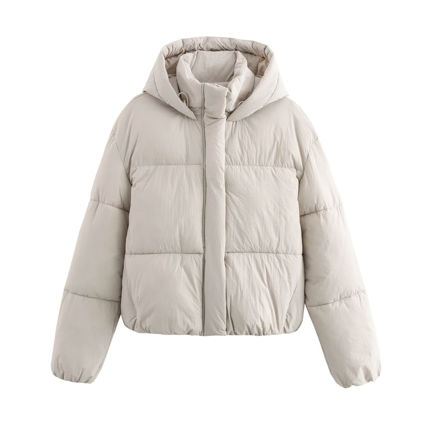 Hooded Long-Sleeve Cotton Jacket