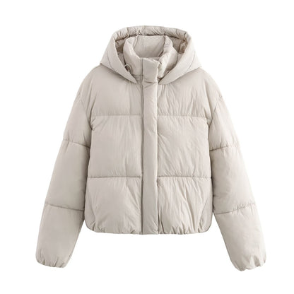 Hooded Long-Sleeve Cotton Jacket