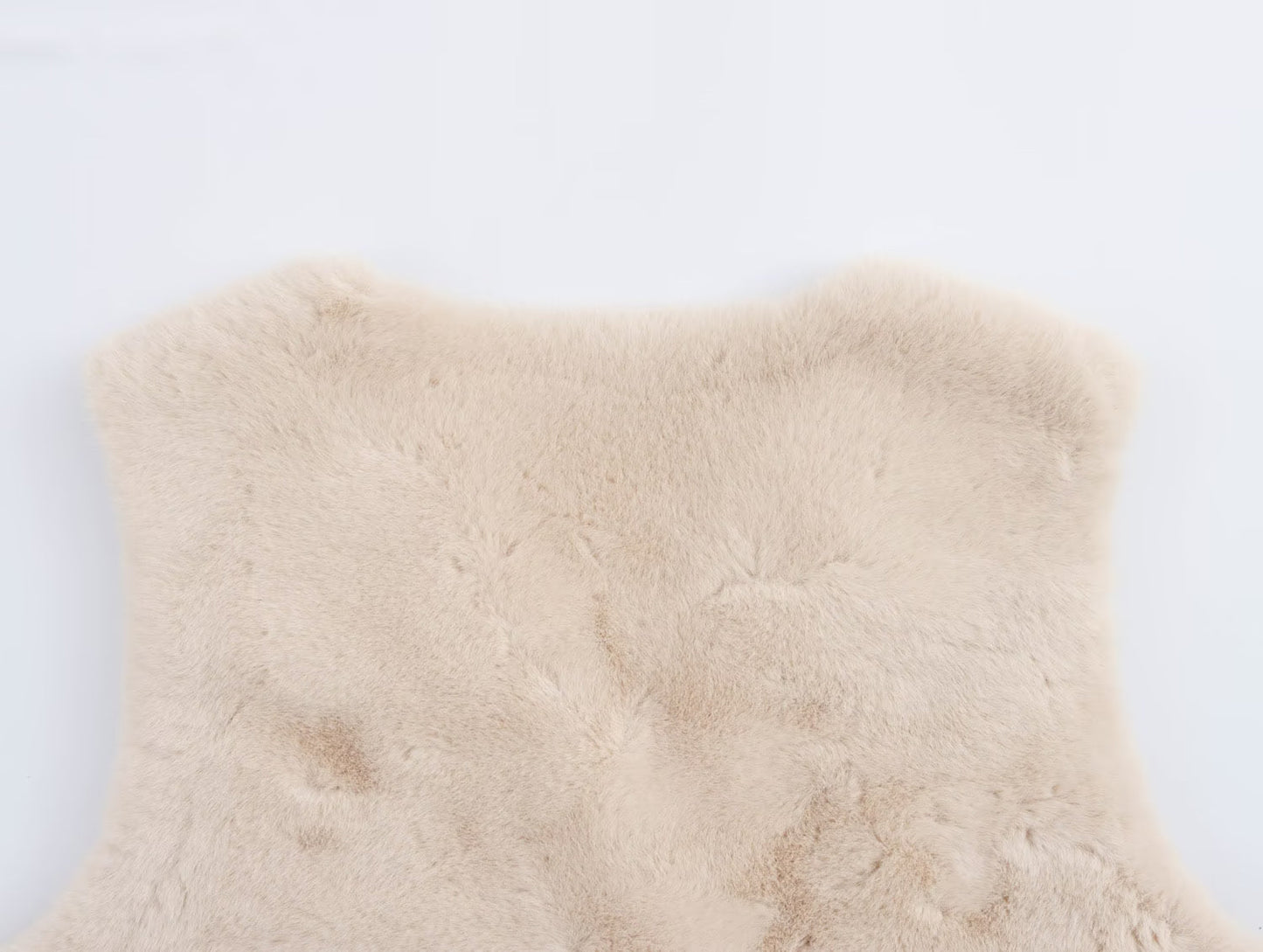 Imitation Marten V-neck Vest Jacket