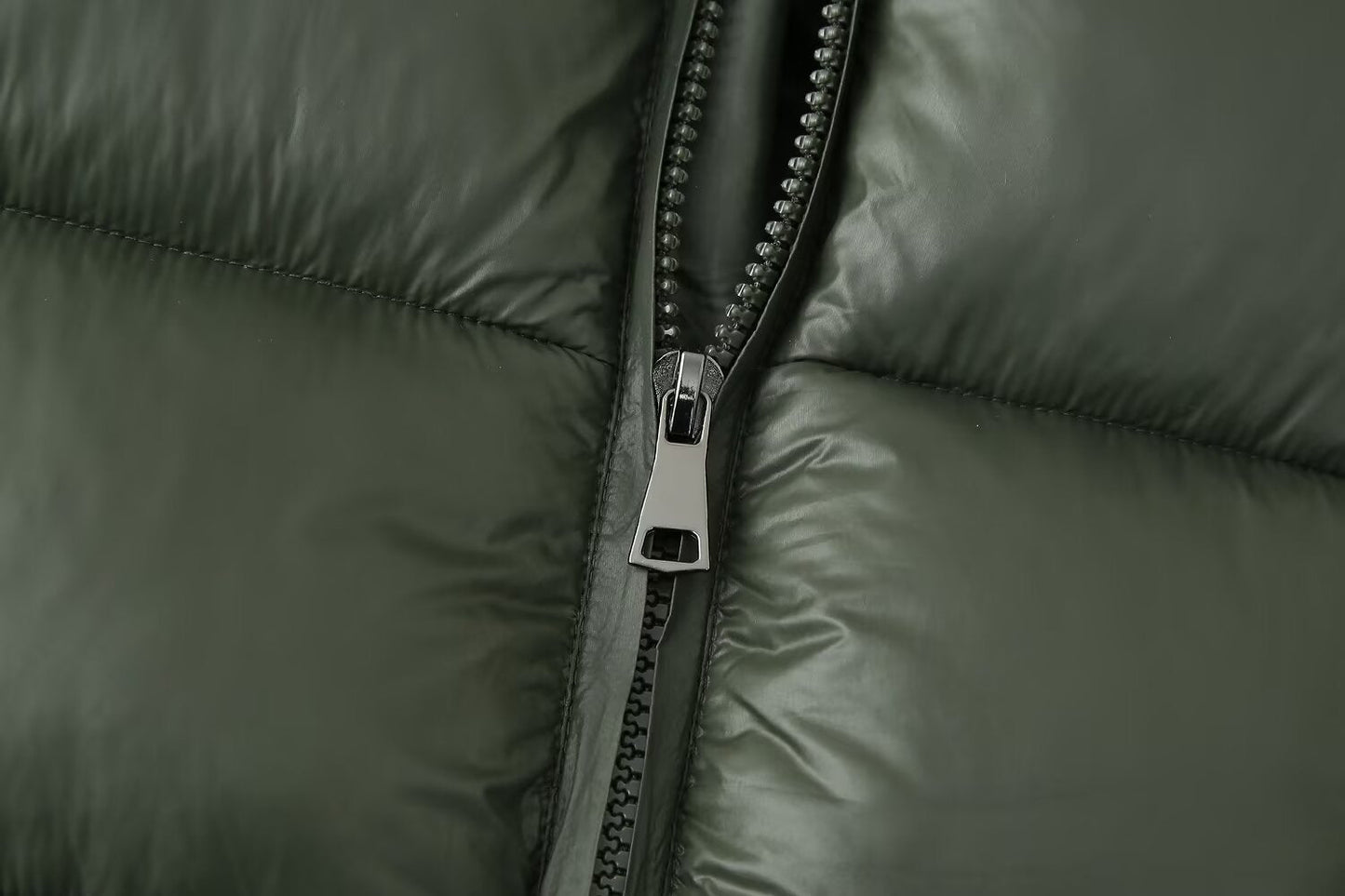 Hooded Long-Sleeve Down Cotton Jacket