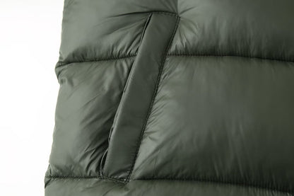 Hooded Long-Sleeve Down Cotton Jacket