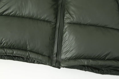 Hooded Long-Sleeve Down Cotton Jacket