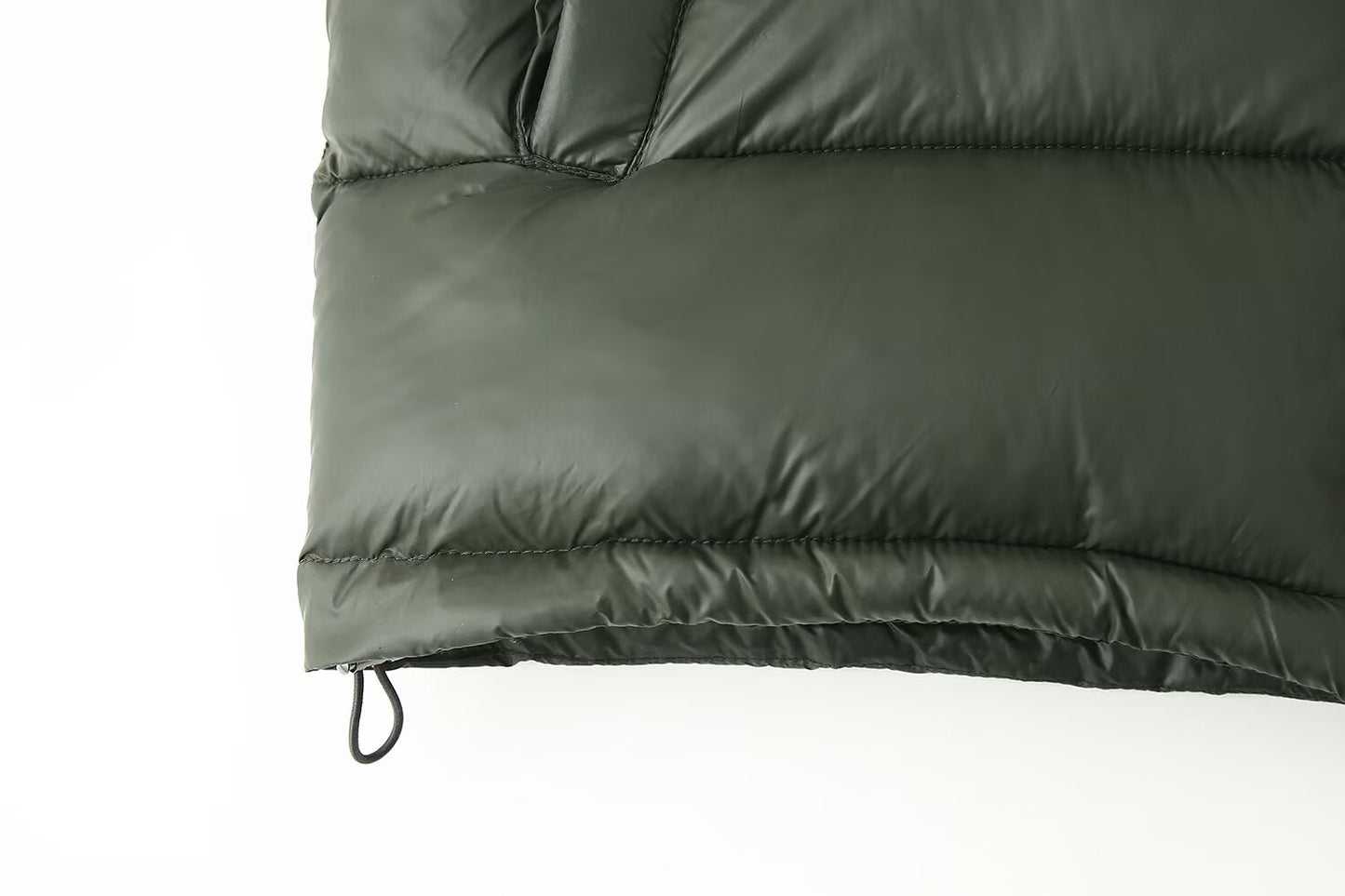 Hooded Long-Sleeve Down Cotton Jacket