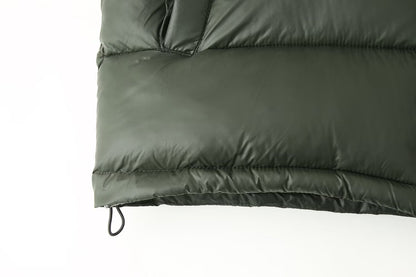 Hooded Long-Sleeve Down Cotton Jacket