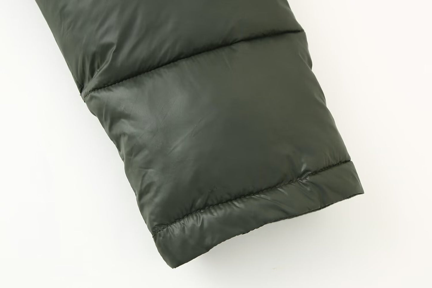 Hooded Long-Sleeve Down Cotton Jacket