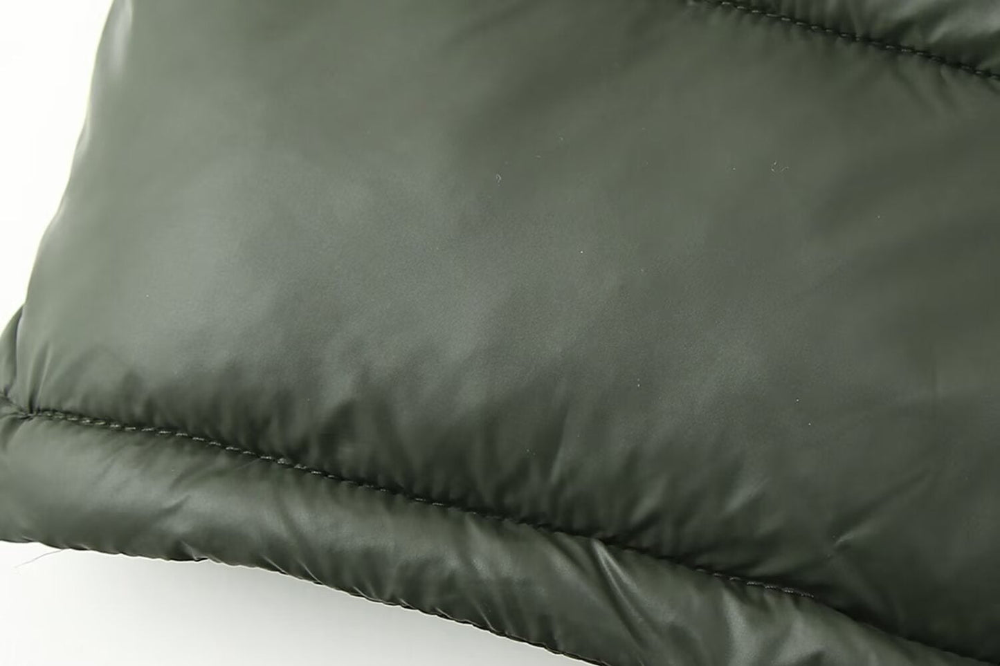 Hooded Long-Sleeve Down Cotton Jacket