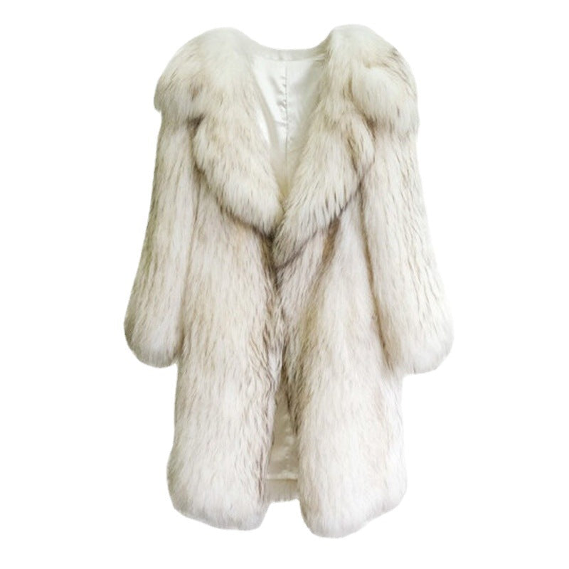 Raccoon Fur Loose Trench Coat