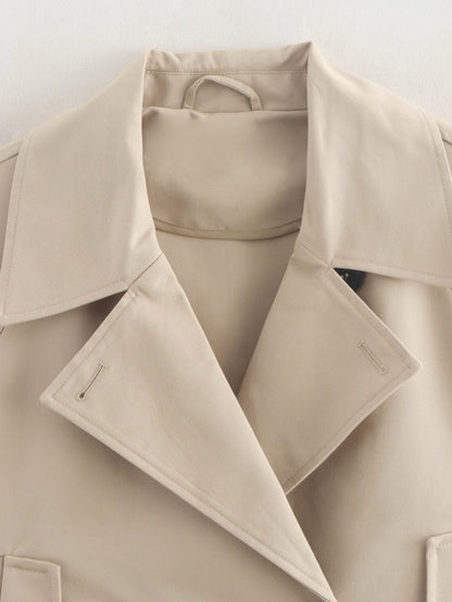 Simple Trench Short Jacket