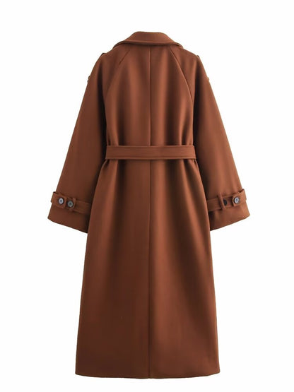 Double Breasted Woolen Cut Coat