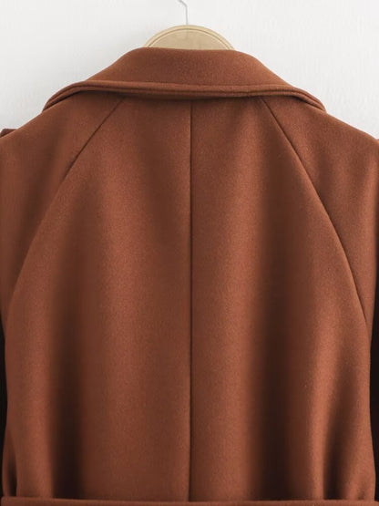 Double Breasted Woolen Cut Coat