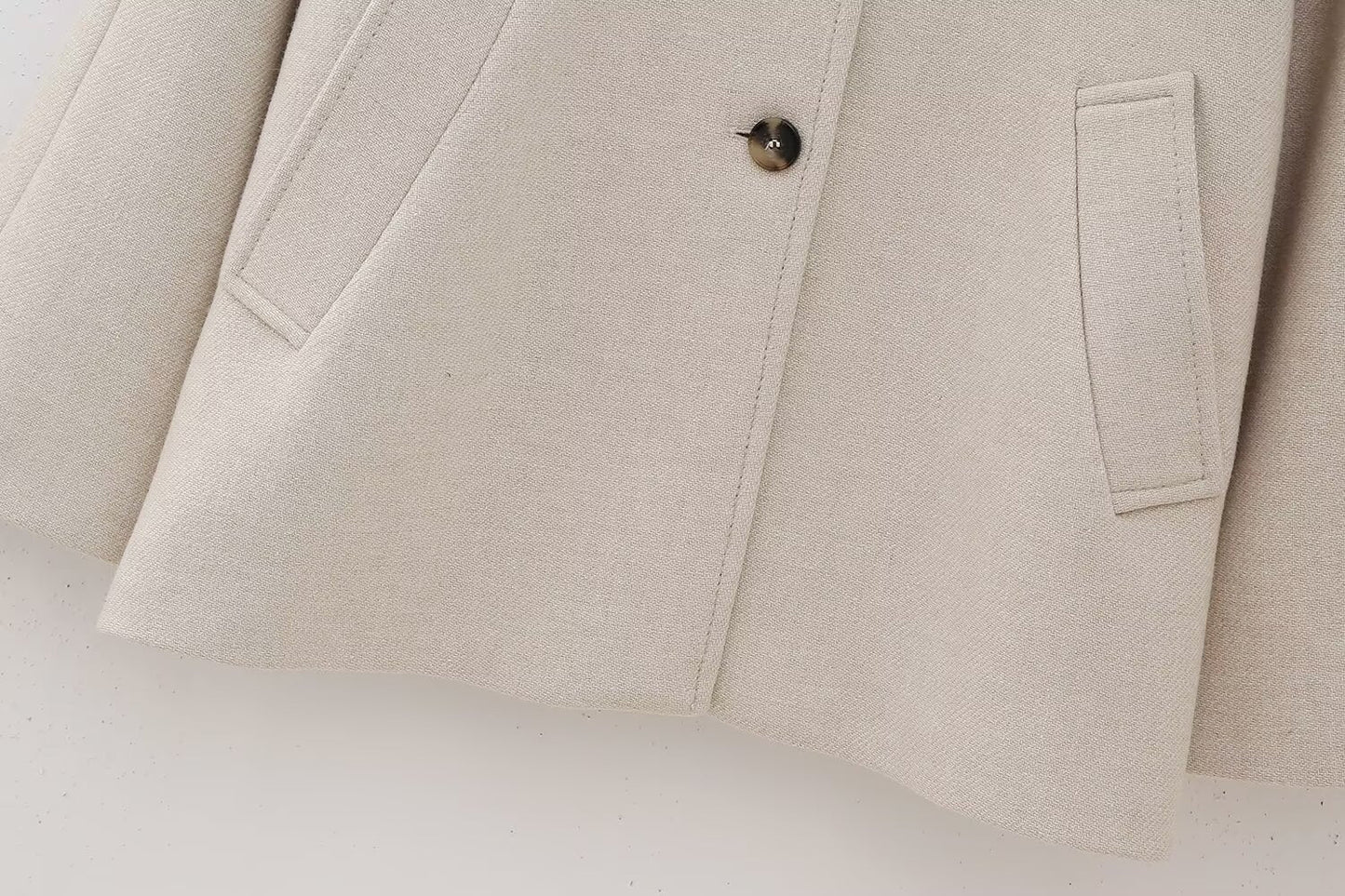 Blended Fur Collar Jacket