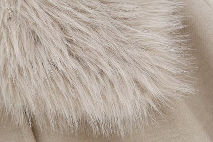 Blended Fur Collar Jacket