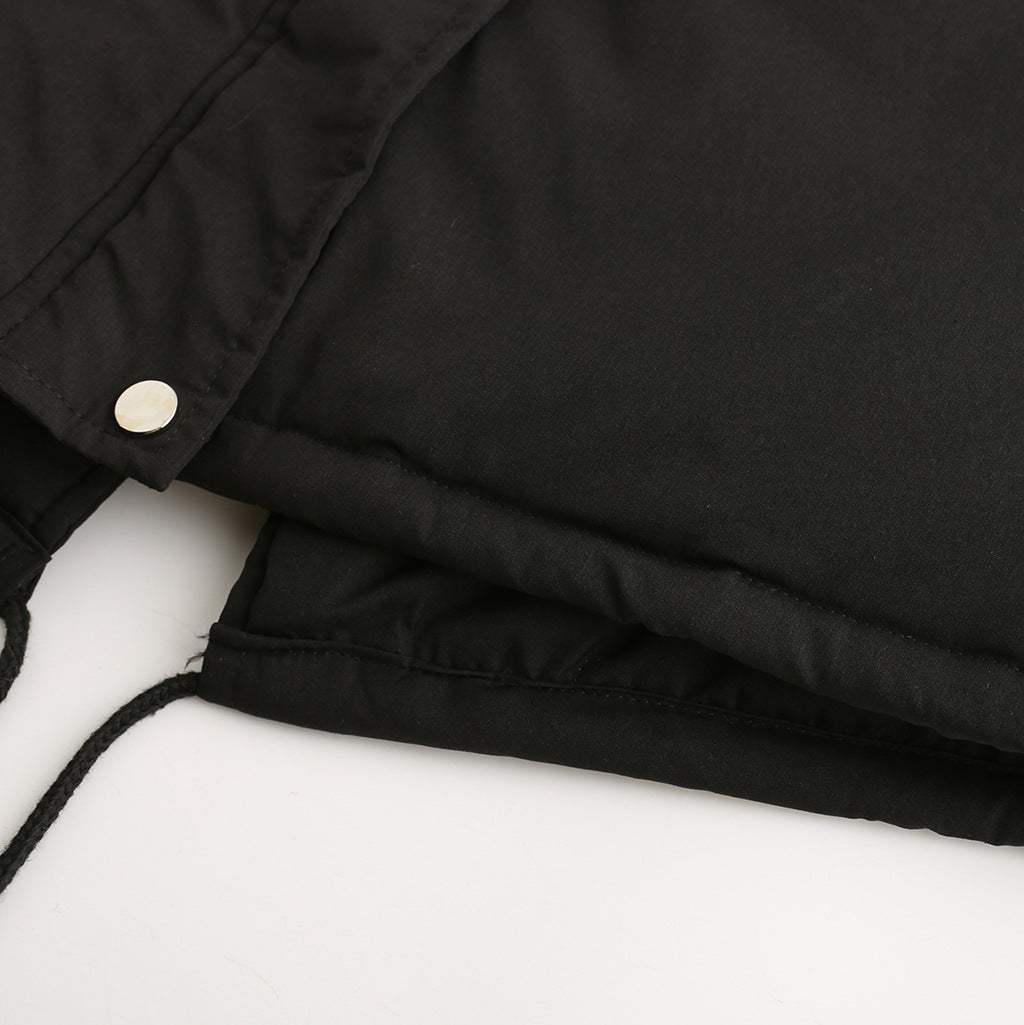 Fur Collar Fleece Cotton-Padded Parkas