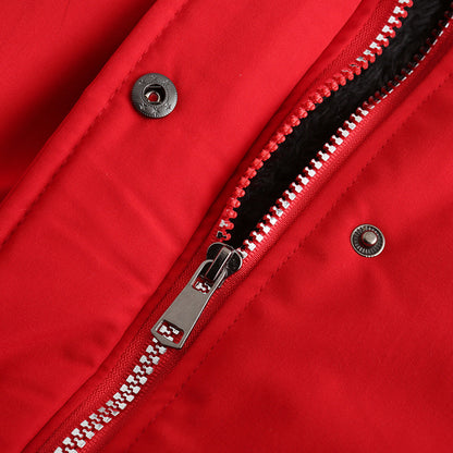 Fur Collar Fleece Cotton-Padded Parkas