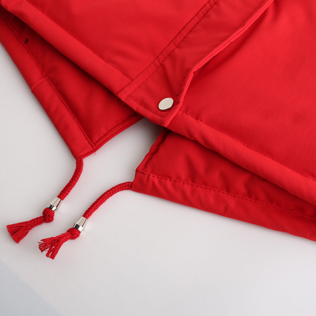 Fur Collar Fleece Cotton-Padded Parkas