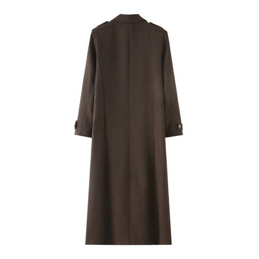 Herringbone Twill Long Coat