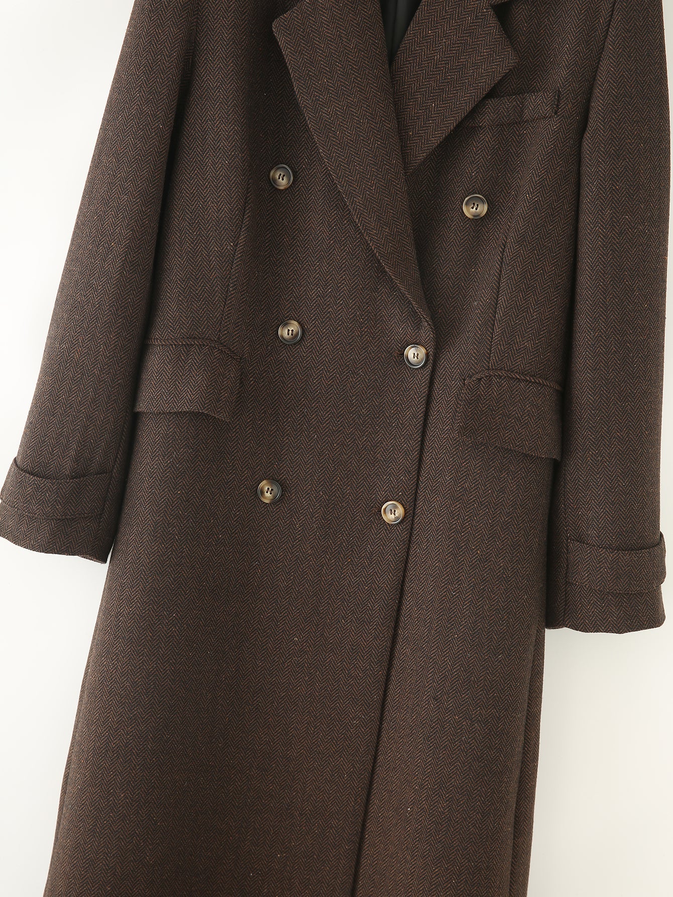 Herringbone Twill Long Coat