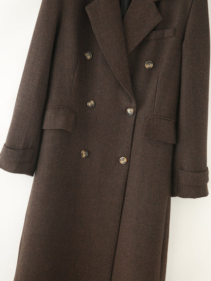 Herringbone Twill Long Coat