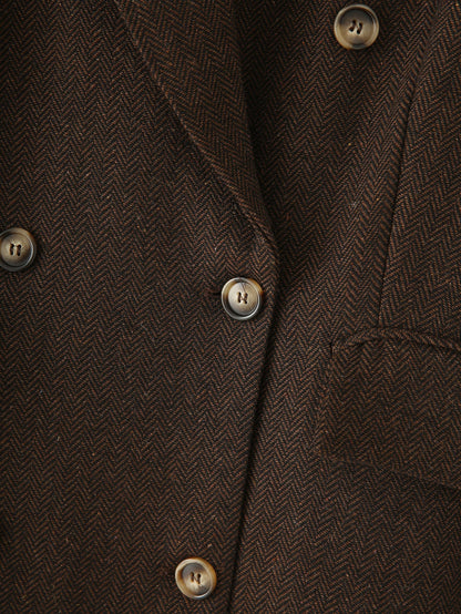 Herringbone Twill Long Coat