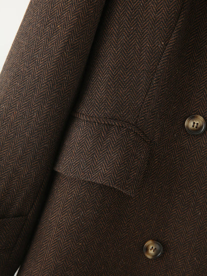 Herringbone Twill Long Coat