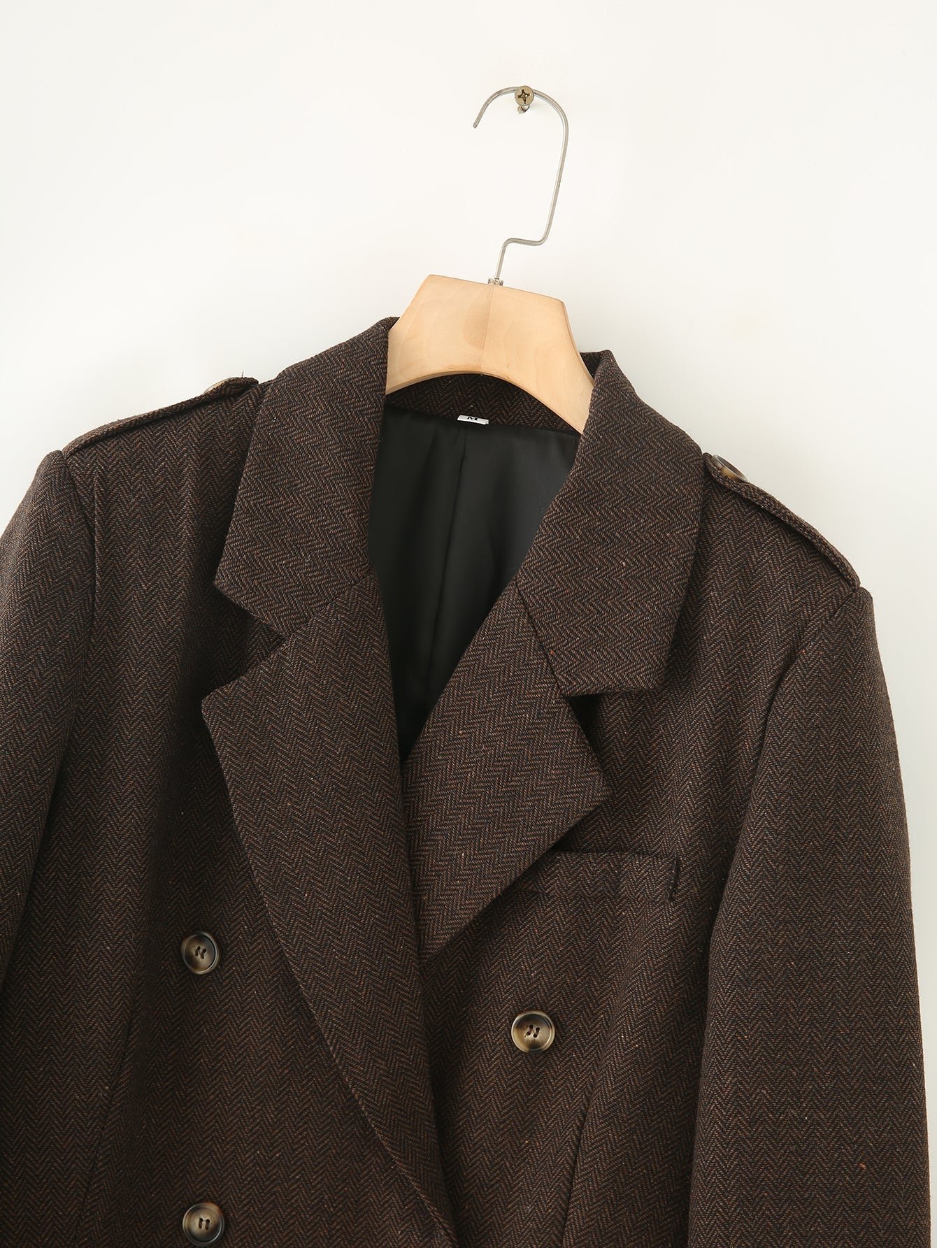 Herringbone Twill Long Coat