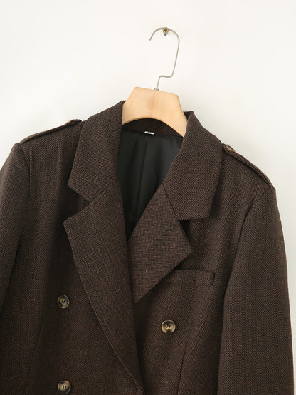 Herringbone Twill Long Coat