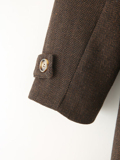 Herringbone Twill Long Coat