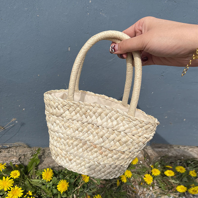 Natural Fiber Straw Handbag