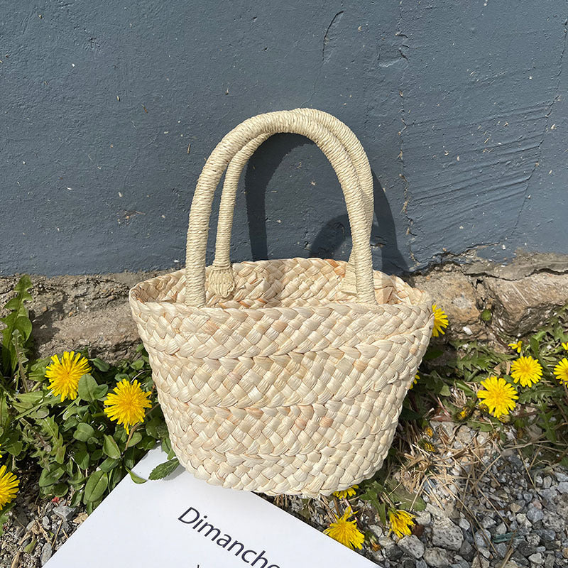 Natural Fiber Straw Handbag