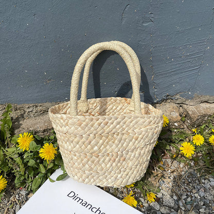 Natural Fiber Straw Handbag