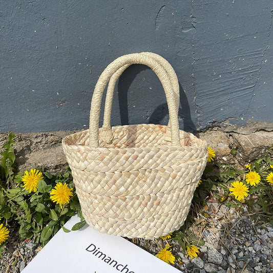 Natural Fiber Straw Handbag
