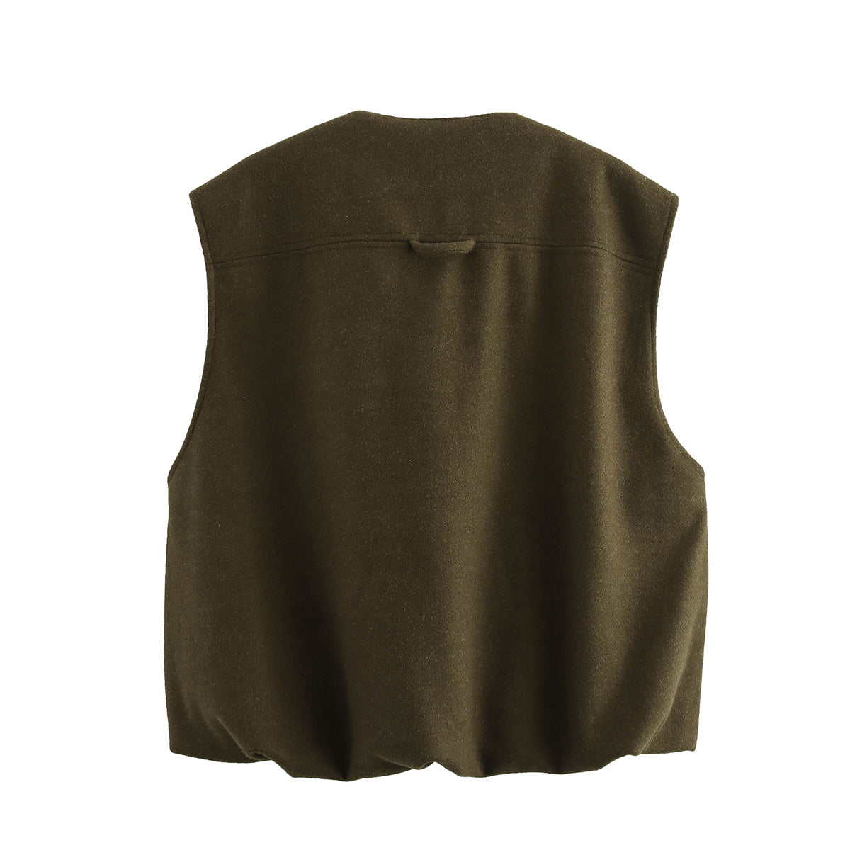 Sleeveless Pleated Loose Vest Coat