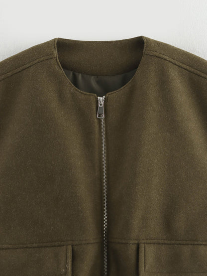 Sleeveless Pleated Loose Vest Coat