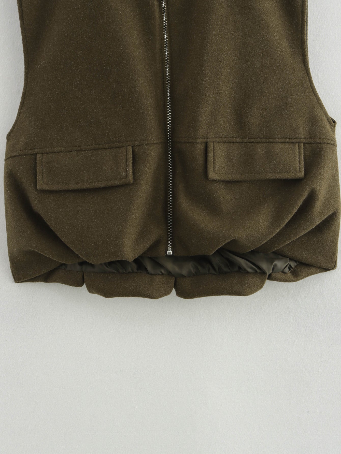 Sleeveless Pleated Loose Vest Coat