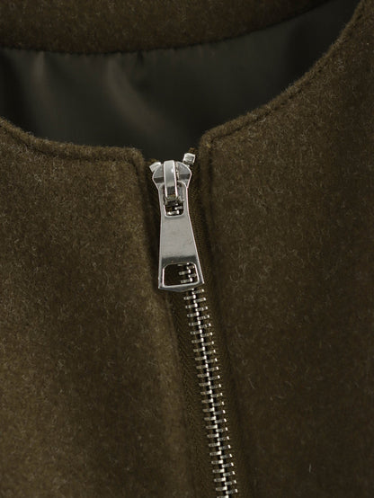 Sleeveless Pleated Loose Vest Coat