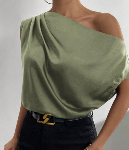 One Shoulder Sleeveless Top