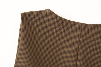 Plaid Sleeveless Vest Top