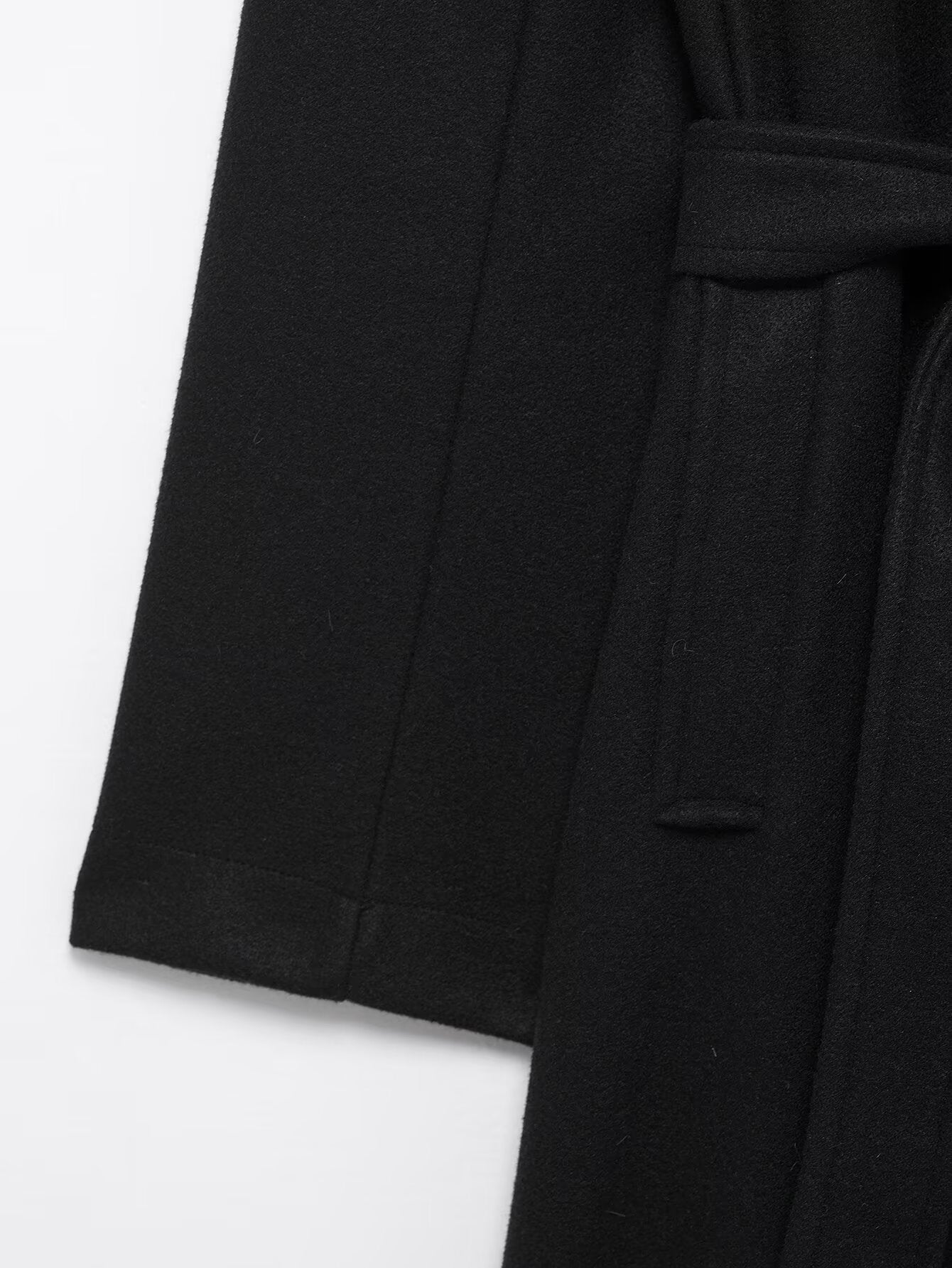 Artificial Fur Belted Trench Coat